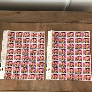 2 sheets of Elvis Stamps